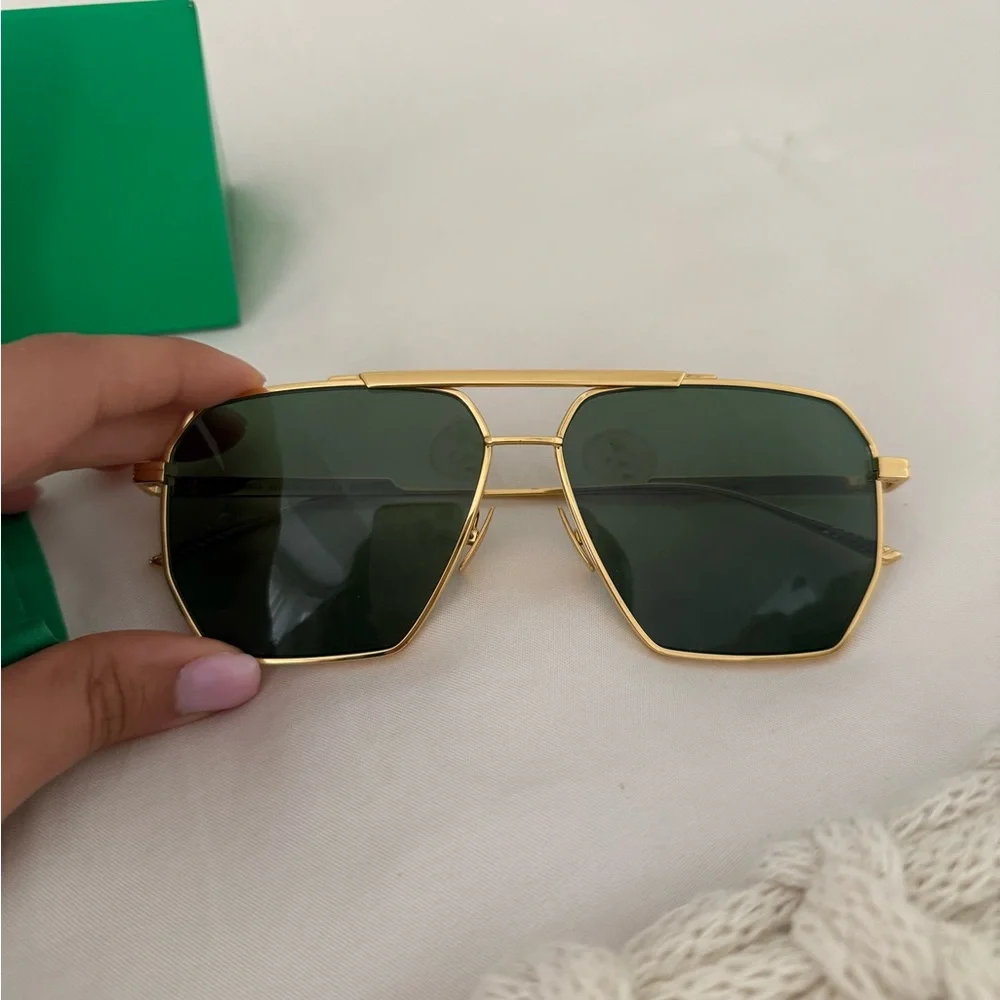 Bottega Veneta Gold Frame Sunglasses - Picture 2 of 6